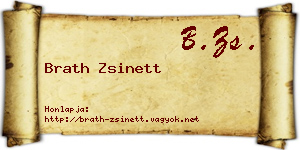 Brath Zsinett névjegykártya